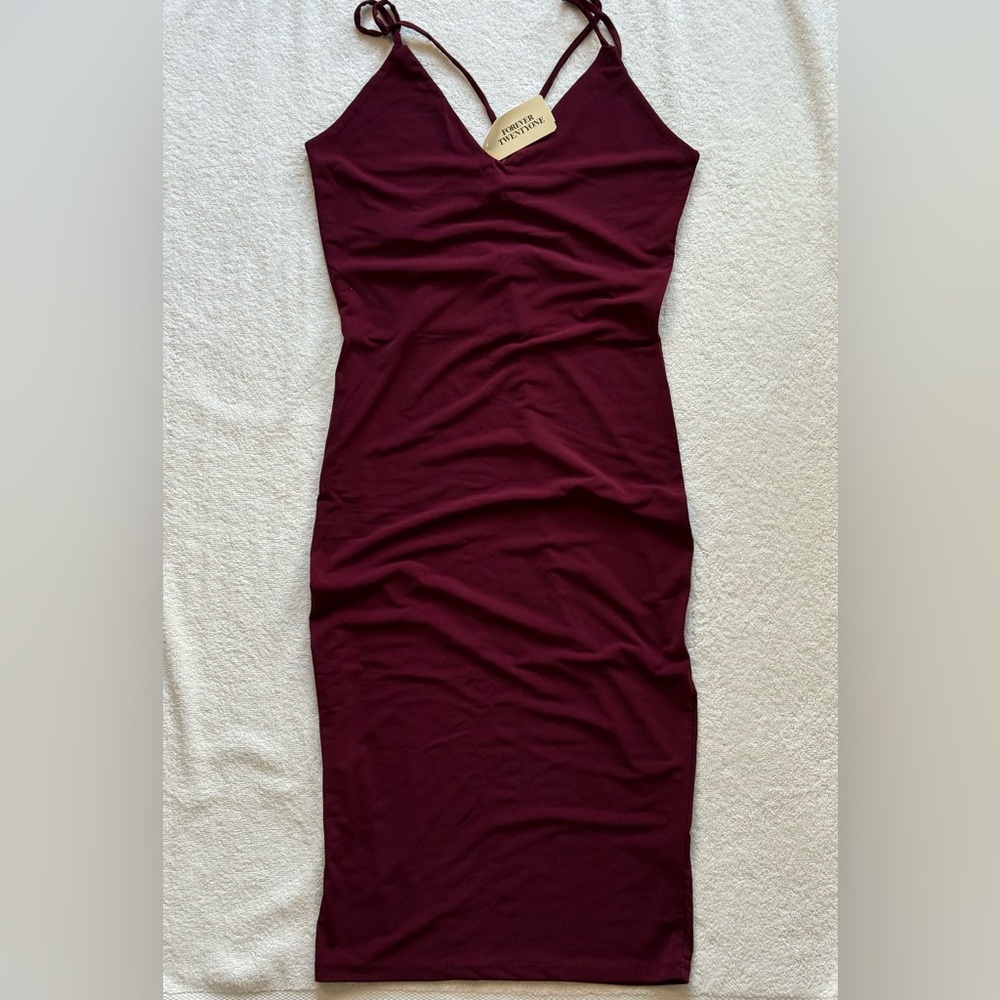Forever 21 Burgundy Midi Dress